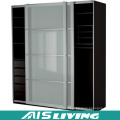 Armoire de garde-robe en verre blanc moderne (AIS-W040)